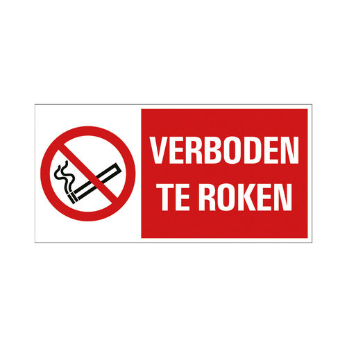 Pickup Bord 15x30cm Combinatie Verboden te roken