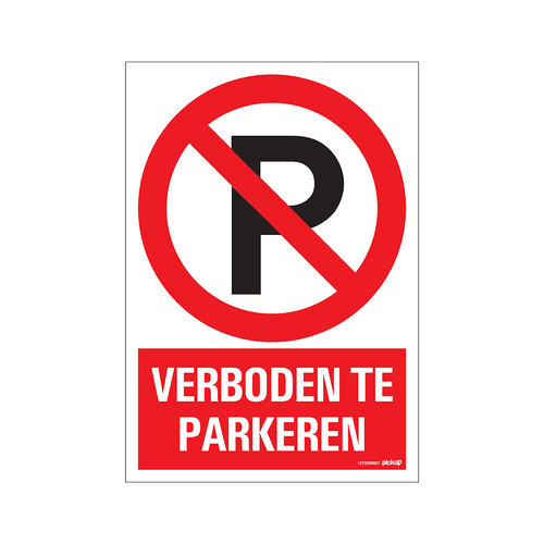 Pickup Bord 23x33cm Combinatie Verboden te parkeren