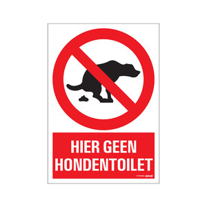 Pickup Bord 23x33cm Combinatie Hier geen hondentoilet