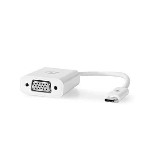 nedis USB-C™-Adapterkabel | USB-C™ Male - VGA Female | 0,2 m | Wit