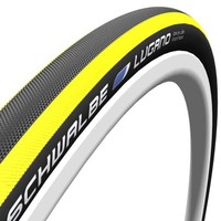 Buitenband Schwalbe Lugano (K-guard) Zwart/geel zonder reflectie 700x25C ETRTO 25-622