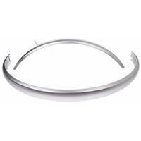 Spatbord set 28x1 5/8x1 3/8 zilver. Voor en achter. Inclusief spatbord stangen (staal)