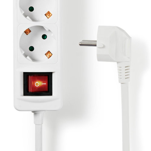 nedis Nedis Stekkerdoos| 5-Weg  2x USB | 1,5 m | Aan/Uit