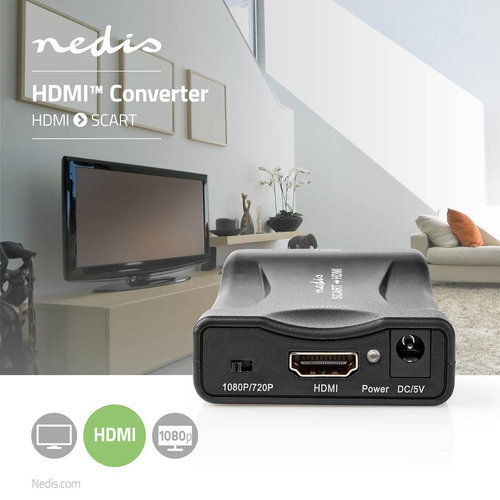 nedis SCART-naar-HDMI™-Converter | 1-Wegs - SCART-Ingang | HDMI™-Uitgang nedis SCART-naar-HDMI™-Converter | 1-Wegs - SCART-Ingang | HDMI™-Uitgang
