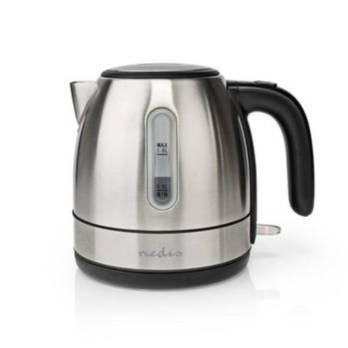nedis Waterkoker | 1 L | 360° Draaibaar | Roestvrij Staal nedis Waterkoker | 1 L | 360° Draaibaar | Roestvrij Staal