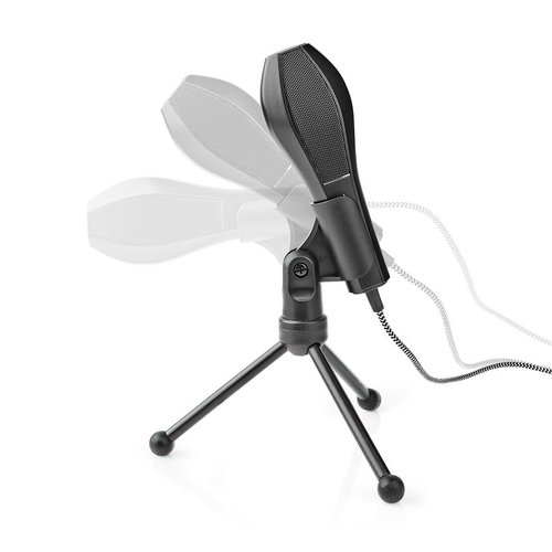 nedis Bedrade Microfoon | Dubbele Condensator | Met Standaard | USB