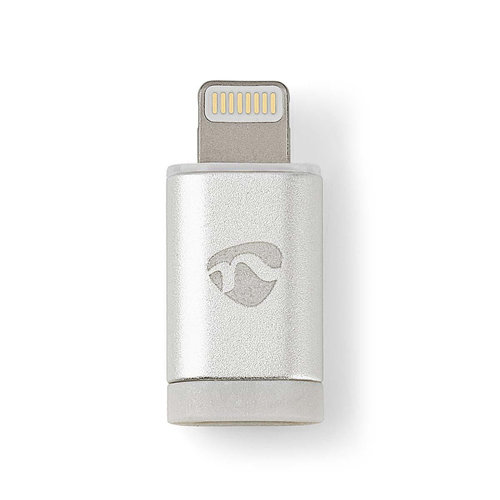 nedis Sync & Charge-Adapter / 8-Pins Lightning Male naar USB 2.0 Micro-B Female