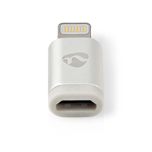 nedis Sync & Charge-Adapter / 8-Pins Lightning Male naar USB 2.0 Micro-B Female