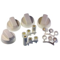 WIT H866226 gasfornuis knoppen set 4 stuks wit