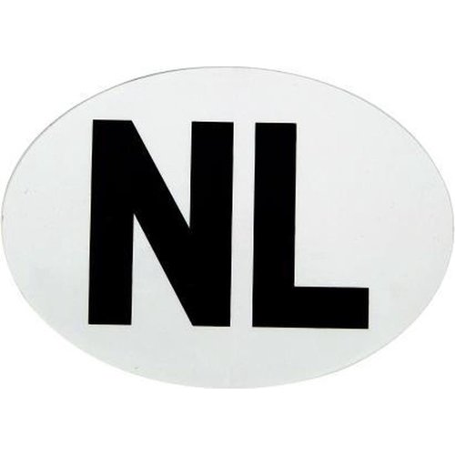 Universeel Stickers NL vinyl wit 20x 112x80mm