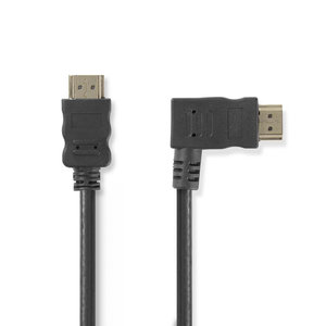 nedis High Speed HDMI -kabel met Ethernet / HDMI -connector - HDMI -aansluiting rechts haaks / 1,5 m / Zwart