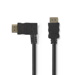 nedis High Speed HDMI -kabel met Ethernet / HDMI -connector - HDMI -connector links haaks / 1,5 m / Zwart