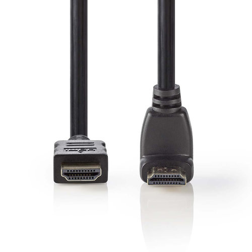 nedis High Speed HDMI -kabel met Ethernet / HDMI -connector - HDMI -connector 90 degree  haaks / 1,5 m / Zwart