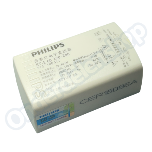 Philips Halogeen Trafo Philips E-Et60 20-60W 12V Dimbaar 76X38X31Mm