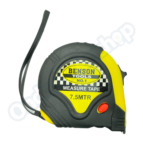 Benson rolbandmaat rubber 7,5 m x 25mm/3 standen Benson rolbandmaat rubber 7,5 m x 25mm/3 standen