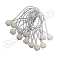 Elastiek met bal wit 12 dlg +/- 17 cm
