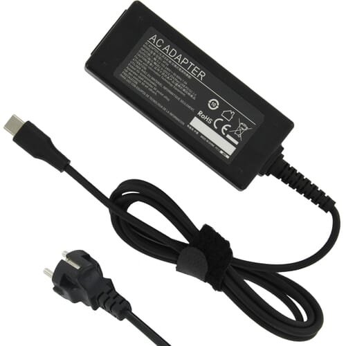 Universeel Laptop USB-C AC Adapter 45W Zwart Universeel Laptop USB-C AC Adapter 45W Zwart