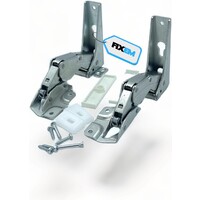 Fixem - koelkast scharnierset - geschikt voor oa Whirlpool Bauknecht - C00636779, 481231018626 - 2 stuks