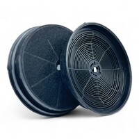 Fixem geschikt voor Whirlpool 484000008647 / CHF180 / CHF180-1 / D180 - koolstoffilter - afzuigkap filter - 3 inkepingen - Ø190x36 - 2 stuks