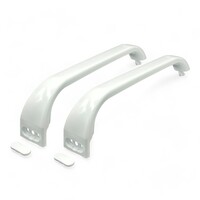 Fixem deurgreep van koelkast Geschikt voor Bosch/Siemens 00265975, 00267269, 00369542, 369542 - 310mm - Wit - gebogen - 2 Stuks