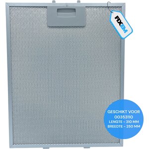 Fixem Fixem -Geschikt voor Bosch Siemens Neff 00353110 - Metaalfilter - vetfilter voor afzuigkappen (310x250x8mm)