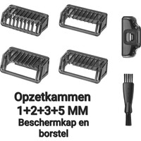 Yinke Opzetkammen geschikt voor Philips Oneblade Scheerapparaat 1, 2, 3 en 5 mm