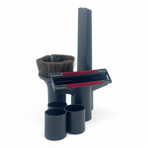 Fixem Fixem 3-Delig kleine zuigmond set hulpstukken voor stofzuiger geschikt voor Miele Philips AEG Karcher Bosch Numatic Nilfisk - 32 & 35mm buizen - plintenzuiger - meubelmond - stofzuiger borstel - inclusief 3 adapter ringen