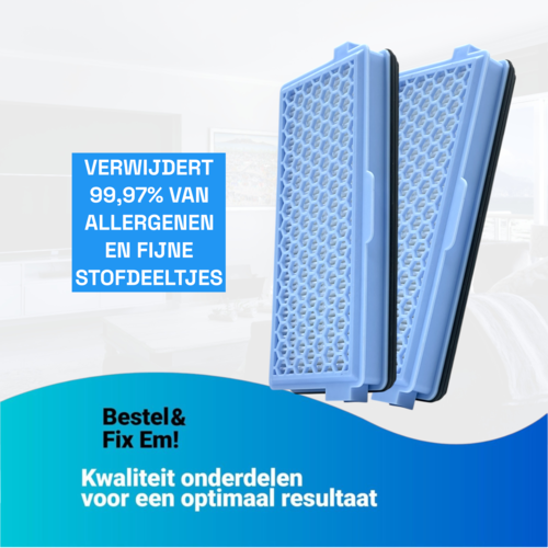 Fixem Fixem Hepa & Koolstof Filter - Geschikt voor Miele stofzuiger filter - Vervangt SF-HA 50 - Hepa Airclean 50 Filter - 2 Stuks Fixem Fixem Hepa & Koolstof Filter - Geschikt voor Miele stofzuiger filter - Vervangt SF-HA 50 - Hepa Airclean 50 Filter - 2 Stuks