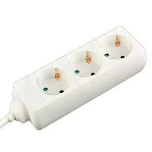 VB Extend Stekkerdoos Tafelcontactdoos TCD 3-Voudig met Randaarde en 3 Meter Snoer Wit - 3x1,5mm²: 3 stopcontacten, aderdikte 1,5mm², zonder schakelaar.