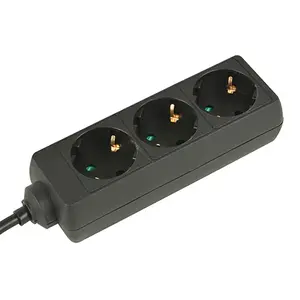 VB Extend Stekkerdoos Tafelcontactdoos TCD 3-Voudig met Randaarde en 1,5 Meter Snoer Zwart - 3x1,5mm²: 3 stopcontacten, 1,5 meter snoer, aderdikte 1,5mm², zonder schakelaar.
