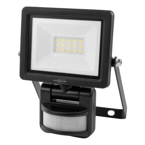 ANSMANN WFL10W-S Professionele LED Spotlamp met Bewegingssensor - 1050 Lumen - 5000K - IP65 - SMD-LED - 10W - 230V AC - Aluminium Behuizing - Ideaal voor Werkplaatsen, Tuinen, Garages ANSMANN WFL10W-S Professionele LED Spotlamp met Bewegingssensor - 1050 Lumen - 5000K - IP65 - SMD-LED - 10W - 230V AC - Aluminium Behuizing - Ideaal voor Werkplaatsen, Tuinen, Garages