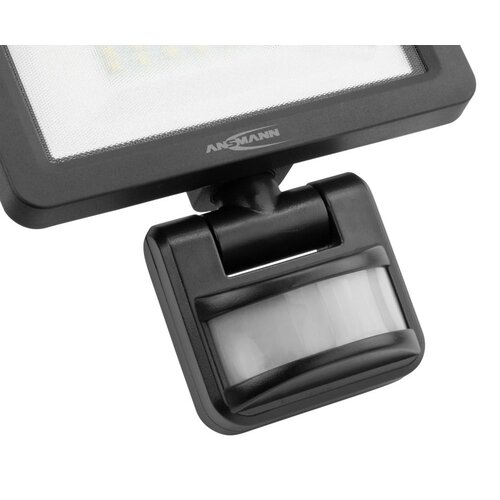 ANSMANN WFL10W-S Professionele LED Spotlamp met Bewegingssensor - 1050 Lumen - 5000K - IP65 - SMD-LED - 10W - 230V AC - Aluminium Behuizing - Ideaal voor Werkplaatsen, Tuinen, Garages