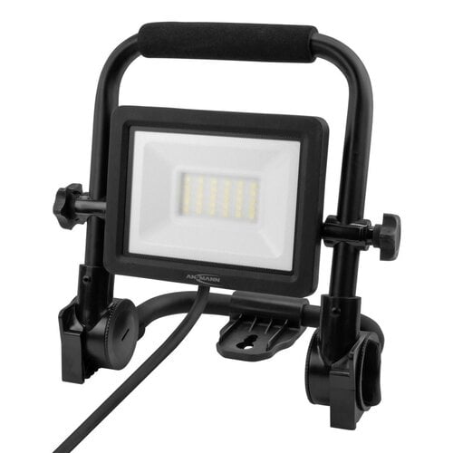 ANSMANN FL20W-AC Schijnwerper - 2200 Lumen - SMD LED-technologie - Kleurtemperatuur 5000K - IP65 Waterdicht - 20W - 230V AC - 180 cm Kabel - Robuust en Slagvast - Zwart ANSMANN FL20W-AC Schijnwerper - 2200 Lumen - SMD LED-technologie - Kleurtemperatuur 5000K - IP65 Waterdicht - 20W - 230V AC - 180 cm Kabel - Robuust en Slagvast - Zwart
