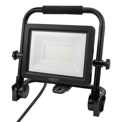 ANSMANN FL50W-AC Schijnwerper SMD LED - 50W - 5.400 Lumen - Kleurtemperatuur 5000K - IP65 Spatwaterdicht - 180 cm Kabel - Zwart - Voor Binnen en Buiten - Werkplaats, Bouwplaats, Tuin, Garage ANSMANN FL50W-AC Schijnwerper SMD LED - 50W - 5.400 Lumen - Kleurtemperatuur 5000K - IP65 Spatwaterdicht - 180 cm Kabel - Zwart - Voor Binnen en Buiten - Werkplaats, Bouwplaats, Tuin, Garage