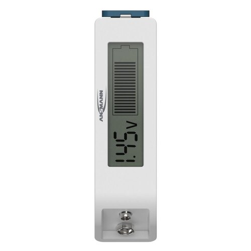 ANSMANN 1900-0110 - Batterijtester voor 1,2 V / 1,5 V / 3 V / 3,6 V accu’s - Geschikt voor AA, AAA, C, D, 9V, lithium, NiMH, NiCd - LCD-scherm met 22 segmenten - Geen voeding nodig