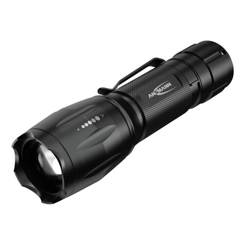 ANSMANN Action 400 UV Zaklamp - 100 Lumen - 395-400 nm UV-licht - Traploos Focus - 4 Lichtstanden - Gripvast - 8 tot 27 uur gebruikstijd ANSMANN Action 400 UV Zaklamp - 100 Lumen - 395-400 nm UV-licht - Traploos Focus - 4 Lichtstanden - Gripvast - 8 tot 27 uur gebruikstijd