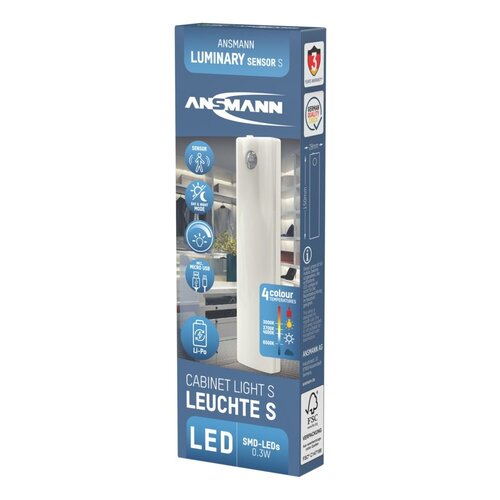 Oplaadbare Kastlamp S met Bewegingssensor - Instelbare Kleurtemperaturen - 4 Modusinstellingen - Ideaal voor Keukens, Kasten, Badkamers, Gangen - USB Oplaadbaar, LED Technologie, IP20