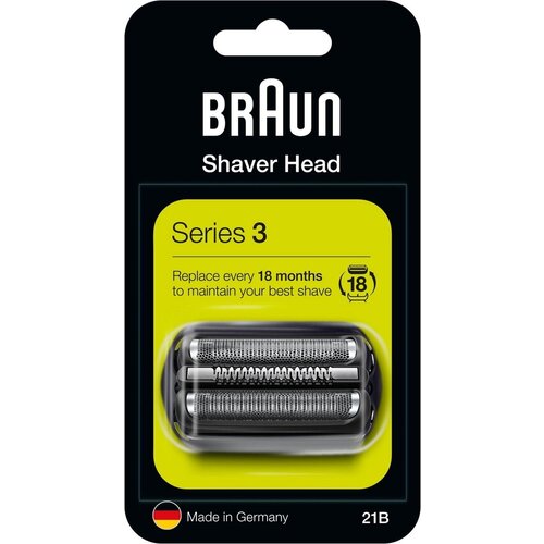 Braun Series 3 21B Vervangende Scheerkop Zwart Geschikt voor Elektrisch Scheerapparaat Compatibel met Series 3 en cruZer Clean Shave Braun Series 3 21B Vervangende Scheerkop Zwart Geschikt voor Elektrisch Scheerapparaat Compatibel met Series 3 en cruZer Clean Shave