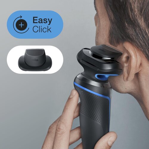 Braun Braun Series 5 50-B1200s Elektrisch Scheerapparaat Blauw met 3 Flexibele Mesjes en EasyClean Systeem Geschikt voor Nat en Droog Scheren