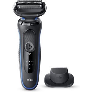 Braun Braun Series 5 50-B1200s Elektrisch Scheerapparaat Blauw met 3 Flexibele Mesjes en EasyClean Systeem Geschikt voor Nat en Droog Scheren