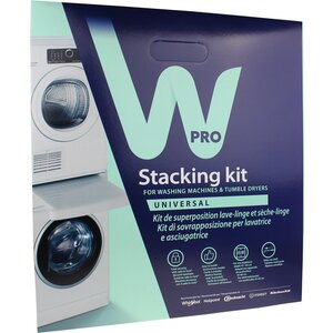 WPRO Wpro Stapelkit SKS101 met Uitschuifbaar Plateau Geschikt voor Wasmachine en Droger 45 tot 60 cm Breedte en Lengte