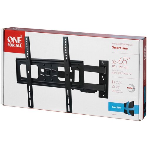 One4all Smart Line WM2453 Draaibare TV Muurbeugel 32-65 inch Kantelbaar 180°