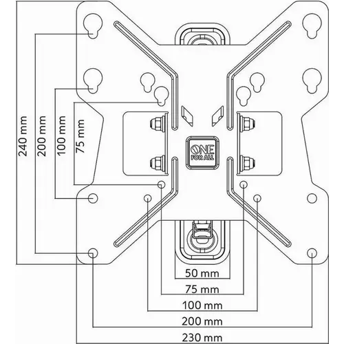 WM2251 Muursteun Smart Line Turn 180 13-40"