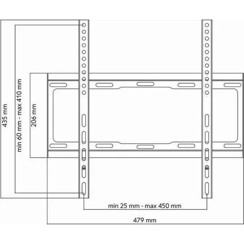 WM2411 Muursteun Smart Line Flat 32-65"