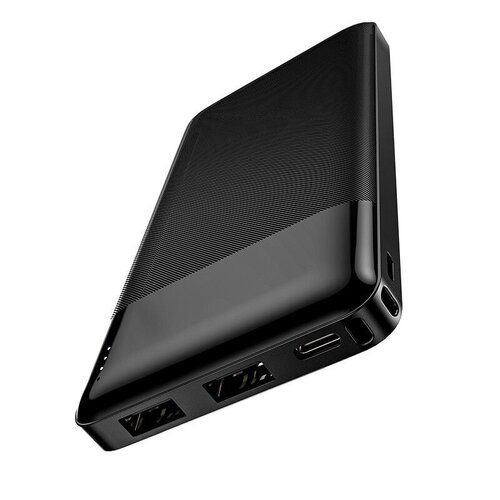 Hoco Hoco Powerbank 10.000mAh Zwart met 2x USB-A Uitgang en USB-C Micro-USB Ingang