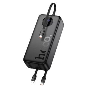 Hoco Hoco J132 Supercharge Powerbank met 3 geïntegreerde kabels - Zwart - 30.000mAh Hoco Hoco J132 Supercharge Powerbank met 3 geïntegreerde kabels - Zwart - 30.000mAh
