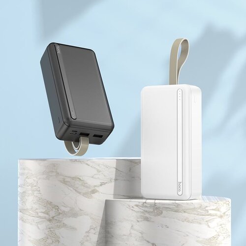 Hoco Powerbank 30000 mAh Zwart met 2x USB Uitgang en Micro-USB USB-C Ingang