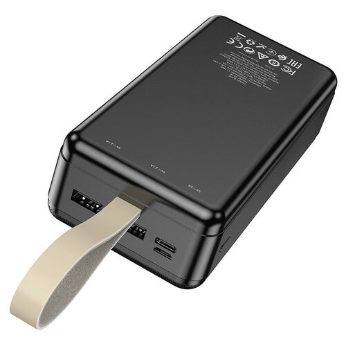 Hoco Powerbank 30000 mAh Zwart met 2x USB Uitgang en Micro-USB USB-C Ingang