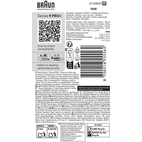 Braun Braun Series 9 PRO+, Originele Scheerkop 96M, Geschikt voor Braun Series 9, 96M