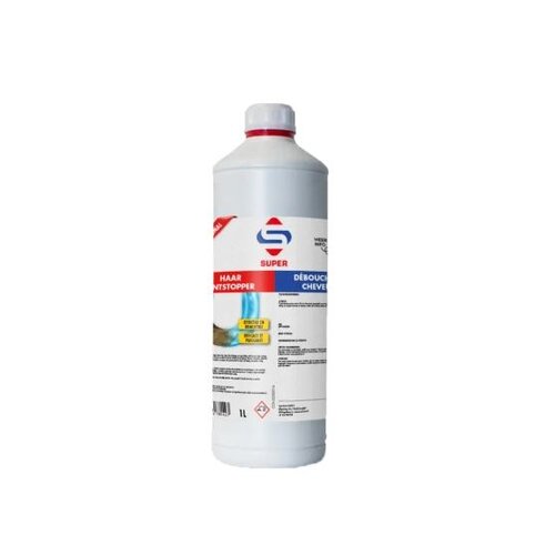 SuperCleaners SUPER Haar Ontstopper 1 Liter, Voor Hardnekkige Haarverstoppingen, Veilig voor Afvoer en Sifon SuperCleaners SUPER Haar Ontstopper 1 Liter, Voor Hardnekkige Haarverstoppingen, Veilig voor Afvoer en Sifon